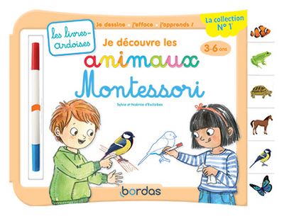 Les livres-ardoises - Je découvre les animaux Montessori - Cécile Hudrisier - cartonné