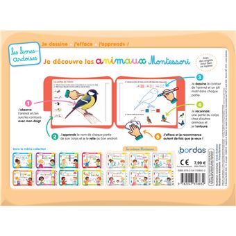 Les livres-ardoises - Je découvre les animaux Montessori