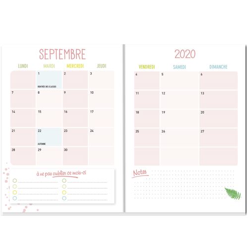 Le petit calendrier mensuel de la famille organisée 2020-2021 - broché -  Collectif - Achat Livre