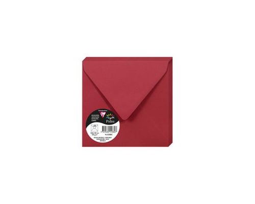 Pack de 20 enveloppes Pollen 140 x 140 mm Rouge groseille