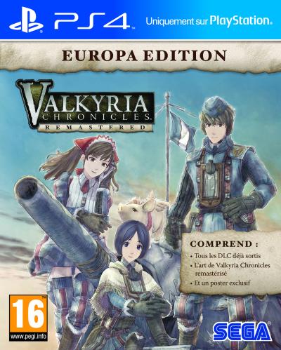 Pochette avant du jeu Valkyria Chronicles Remastered Europa Edition PS4