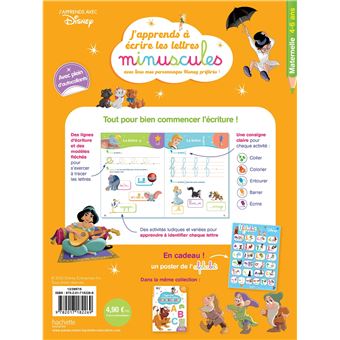 Disney - Grands Classiques - J'apprends à écrire les minuscules PS - MS (3-5 ans)