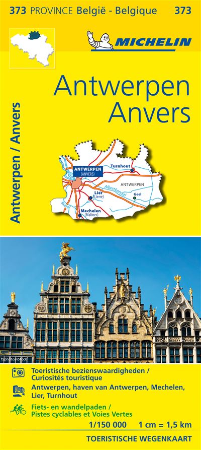 ANTWERPEN 11373 ANVERS CARTE PROV. BELG. MICHELIN KAART