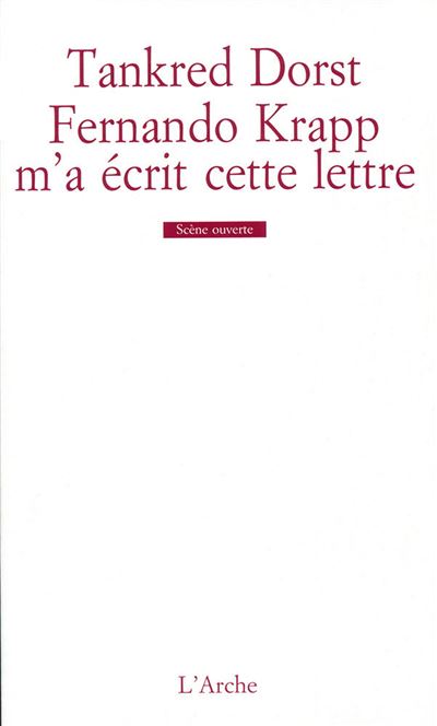 Fernando Krapp m'a écrit cette lettre