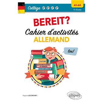 Allemand. Bereit ?  Cahier d'activités pour le collège. A1-A2 [cycle 4 (5e-4e-3e) et 6e bilangue