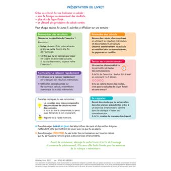 Maths CM1 Ed. 2022  - Livret d'entrainement au calcul fluide