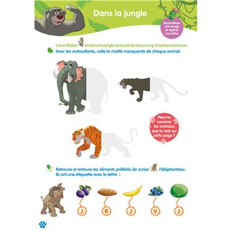 Disney animaux - De la Petite à la Moyenne section - Cahier de vacances 2023