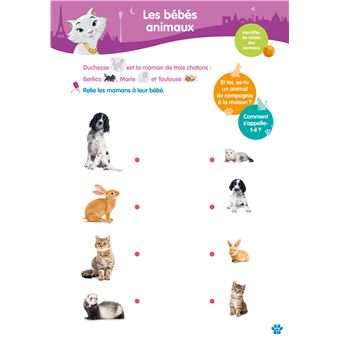 Disney animaux - De la Petite à la Moyenne section - Cahier de vacances 2023