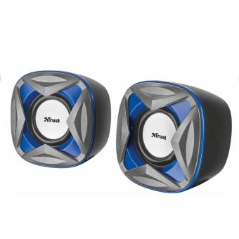 Enceintes Trust 16166 2.0 Pour Portable - Compactes, Légères, Bleues, Filaires USB