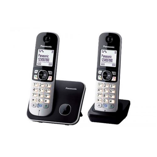 PANASONIC CORDLESS DECT PHONE DUO KX-TG6812BLB