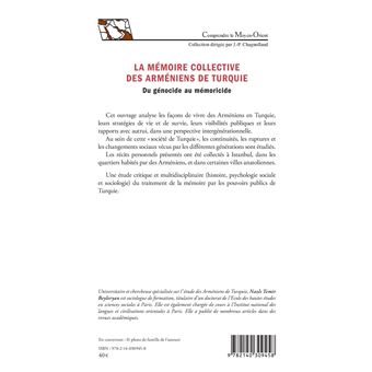 La mémoire collective des Arméniens de Turquie
