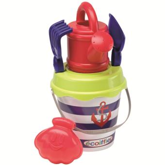 Seau Pailleté Ecoiffier Pour Enfant - Diamètre 16 Cm - Jeu De Plage, Bac à Sable - À Partir De 18 Mois - Couleurs Assorties