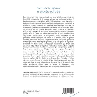 Droits de la défense et enquête policière