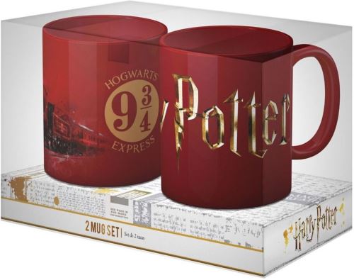 2 Pack Harry Potter Ceramic Mug Logo Hogwarts Express