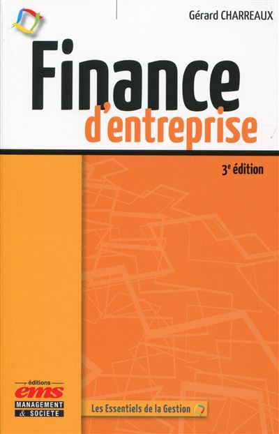 Finance d'entreprise - Gérard Charreaux - broché