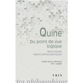 Du point de vue logique Neuf essais logicophilosophiques broché