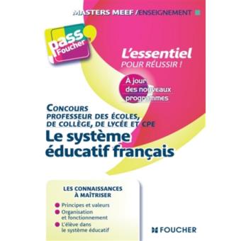 Le Système éducatif Français 2016 2017 Concours Enseignement Masters Meef