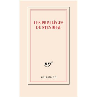 Carnet "Les privilèges de Stendhal" (papeterie)