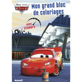 Cars Mon grand bloc de coloriages avec stickers