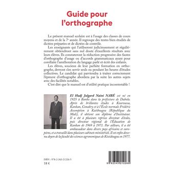 Guide pour l'orthographe