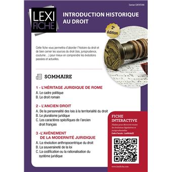 Introduction Historique Au Droit 2e édition - Broché - Safatian Saman ...