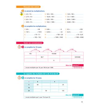 Maths CM2 Ed. 2022  - Livret d'entrainement au calcul fluide