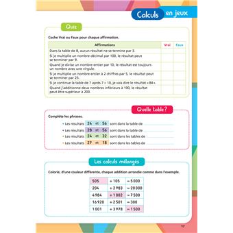 Maths CM2 Ed. 2022  - Livret d'entrainement au calcul fluide