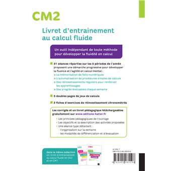 Maths CM2 Ed. 2022  - Livret d'entrainement au calcul fluide
