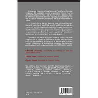 Endettement et surendettement en Suisse : regards croisés