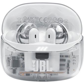 Ecouteurs sans fil JBL Tune Flex 2 Ghost Edition Bluetooth avec réduction active du bruit Blanc fantôme