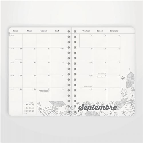 Agenda Scolaire 2025-2026 Liderpapel – A5, Spirale, 2 Jours Par Page, Bilingue, Papier FSC 70g