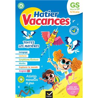 Cahier de vacances 2020 de la Grande section vers le CP 5/6 ans