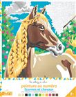 Peinture au numéro - licornes et chevaux - cahier avec palette et pinceau