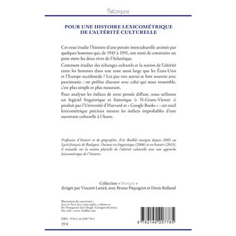 Pour une histoire lexicométrique de l'altérité culturelle