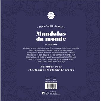 Les Grands carrés d'Art-thérapie Mandalas du monde