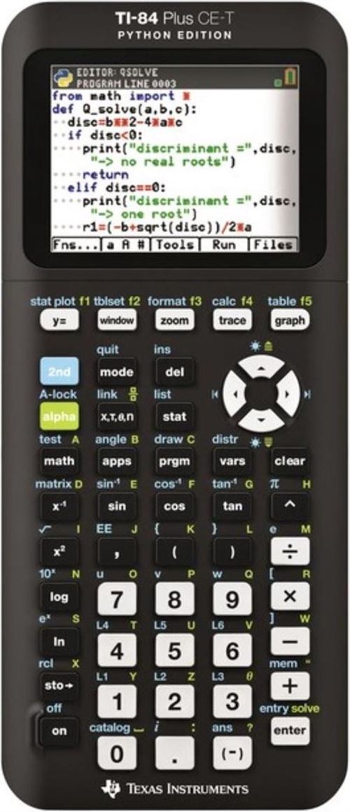 Texas Instruments calculatrice TI-84 Plus CE-T Python Edition