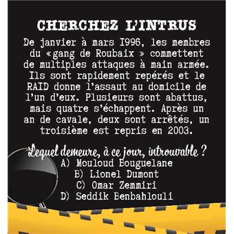 CRIME DISTRICT - le Grand quiz