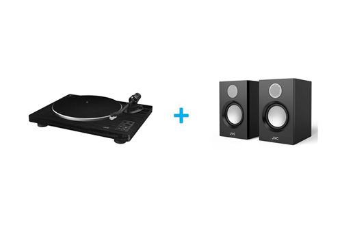Pack vinyle JVC AL F76B + 2 enceintes amplifiées JVC SP F56B - vue 1
