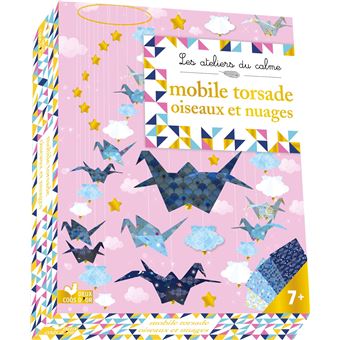 Coffret mobile torsade oiseaux et nuages - coffret avec accessoires