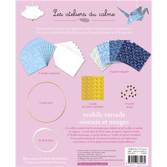 Coffret mobile torsade oiseaux et nuages - coffret avec accessoires