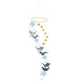 Coffret mobile torsade oiseaux et nuages - coffret avec accessoires