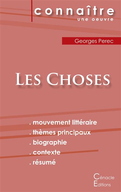 Fiche de lecture Les choses de Georges Perec