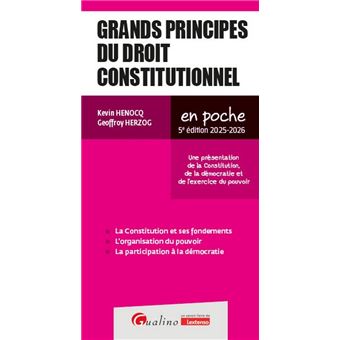 Grands principes du droit constitutionnel
