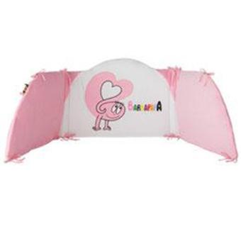 Tour de lit adaptable Barbapapa Modèle Barbapapa Rose à lacets 40 x 180 cm - 1