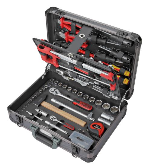 Ks tools ensemble d'outils universel 130 pièces 1/4 + 1/2
