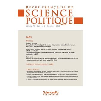 Revue Française de Science Politique T70-6