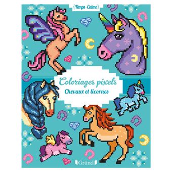 Coloriages pixels - Chevaux et licornes
