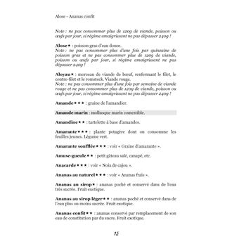 Dictionnaire alimentaire des coliques néphrétiques uriques