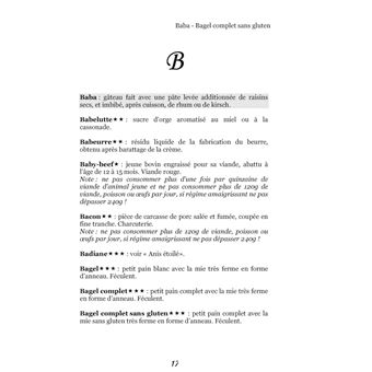 Dictionnaire alimentaire des coliques néphrétiques uriques
