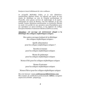 Dictionnaire alimentaire des coliques néphrétiques uriques
